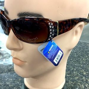 Solarex tortoiseshell rhinestone sunglasses